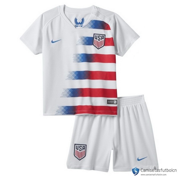 Camiseta Seleccion Estados Unidos Primera equipo Niños 2018 Blanco